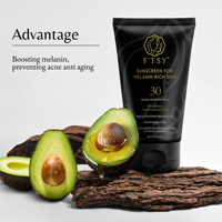 Lotion solaire SPF 30 pour le visage et le corps, sans effet blanchissant, pour peaux riches en mélanine