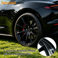 Jantes en alliage forgé noir brillant personnalisées SRD, alésage central 15-30 pouces, pour voitures de luxe Tesla, Benz, BMW, Audi, Toyota, Ford, Jeep, Land Rover