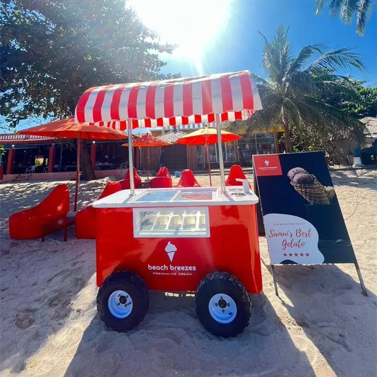 Carrello italiano gelato gelato a mano