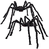 Venta al por mayor de adornos de araña de felpa extragrandes, nuevo diseño, accesorios para fiesta de Halloween, superventas, Araña, juega trucos