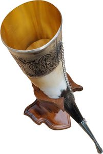 Cuerno Tradicional Vikingo para Amantes de la Historia Nórdica, Jarra Vikinga para Beber Estilo Medieval con Soporte de CRAFT ZONE EXPORT - Product Image 4
