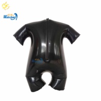 Combinaison gonflable en PVC, tenue populaire, noire, pour les activités publicitaire, personnalisée, pour le jeu amusant, offre spéciale