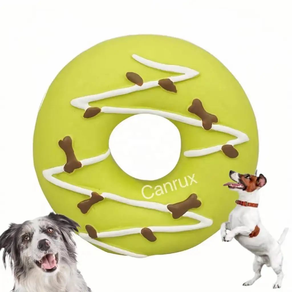 Giocattoli cane ciambella, cane durevole giocattolo da masticare, cane di gomma giocattoli per medie, cane regalo di compleanno cane