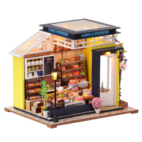 IIECREATE Vente en gros de kits de maisons miniatures à l'échelle 1:24, modèle de jouet en bois, jouets faits à la main, puzzles 3D, maison de poupée, bricolage, mini-jouet