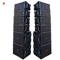 Sistem Audio Profesional Aktif Tahan Air Single 10 Inch Dua Arah Line Array Speaker Respon Frekuensi 65Hz-20KHz Birch