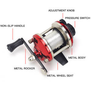 รอกตกปลาในน้ำแข็งขนาดเล็กพร้อมเอ็น,รอกตกปลาล้อดรัมโบเล็ก TB ล้อสำหรับฤดูหนาว - Product Image 2