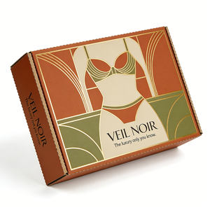 Boîte d'emballage personnalisée avec estampage doré, boîte durable pour lingerie sexy et présentoir professionnel pour vêtements intimes - Product Image 1