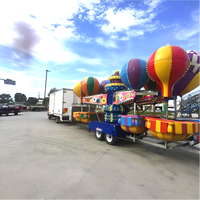 Manège portable QiangLI Mobile Samba Balloon Spinning - Construction en fibre de verre et acier, capacité de 32 personnes, pour fêtes foraines en extérieur