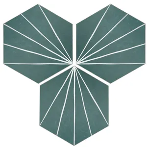 Sunwings Art Deco Green Hexagon Peel and Stick Tile | Precios directos de fábrica Mosaico Backsplash para decoración de pared de cocina
