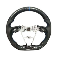 Volant de direction en cuir noir à 4 branches en forme de D avec LED, compatible avec Camry Corolla Rav4 2011-2023, peinture carbone, personnalisable par J Auto