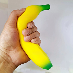 Balle anti-stress en mousse PU personnalisée avec logo, forme banane, jouets anti-stress pour la promotion d'entreprise - Product Image 2