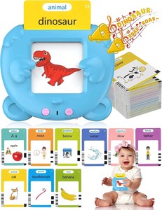 Cartões Cognitivos de Plástico Personalizados Brinquedo Educacional para Crianças Máquina Leitora de Flashcards com 112 Cartões Recursos Musicais e de Fala - Product Image 2