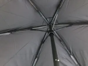 Ombrello completamente automatico ombrello ombrello nero Pongee impermeabile Auto aperto in fibra di vetro 3 ombrello automatico Uv pieghevole
