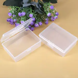 D725 PP Transparent Buckle Empty Box Modern Square Plastic Packaging Pearl Stud Earrings Rectangle Rectangle Stocked Household