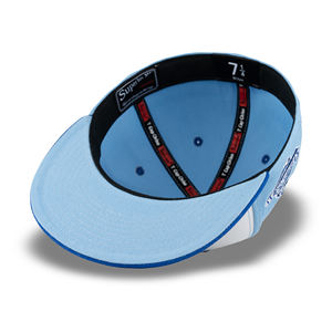 Casquette ajustée de sport d'extérieur TCAP Chine personnalisée à 6 panneaux avec broderie plate en tissu acrylique et laine - Product Image 6