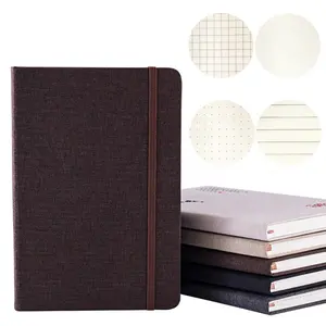 Custom Design 2021 New A5 A6 B5 B6 Dotted Plain Lined Grid Journal Elastic Band Daily Planner Office Business Agenda Notebook