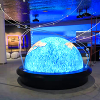 Hilan personalizado P2 LED globo pantalla esférica interior en forma de sala de exposiciones pantalla para museos