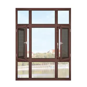 Aluminium windows patio cafe hotel casement outdoor window aluminium casement windows