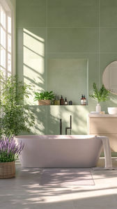 Bañera de lujo independiente de hormigón vietnamita para inmersión profunda, bañera de cemento GFRC para proyectos de hoteles y resorts, precio directo de fábrica - Product Image 6