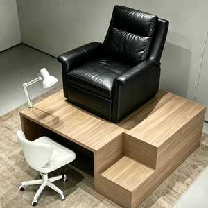 Plataforma elevadora de pies de madera maciza personalizada para manicura, pedal para uñas, silla con pedal, diseñada específicamente para salones de belleza - Product Image 3