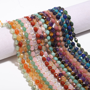 8 х7 мм Граненый Овальный натуральный Апатит розовый кварц аметист разделитель бусины Бирюзовый морганит ювелирные изделия для изготовления браслетов DIY аксессуары - Product Image 3