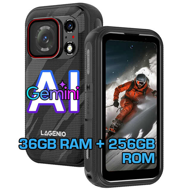 LAGENIO Eagle Pro 5G Mini Rugged Smartphone 48MP Action Camera IP68 IP69K for Quarry Operators Factory Direct Supplier