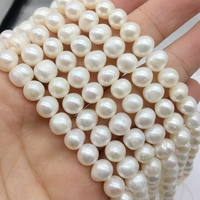 Fil de perles d'eau douce naturelles, pour la conception des bracelets et colliers, pierres ovales rondes, baroques, bijoux, DIY, Stock en ue