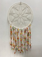Atrapasueños Artesanal Hecho a Mano, Estilo Art Deco, con Múltiples Borlas, de Algodón Natural, Ecológico, Decoración de Pared para Hogar, Oficina, Cumpleaños, Diwali