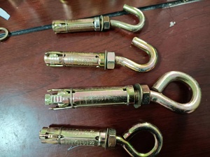 Ancre à <span class=keywords><strong>goujon</strong></span> en acier au carbone M8 M10, robuste, 3 boulons, 4 boucliers d'<span class=keywords><strong>ancrage</strong></span>, boulon Rawl, ancre à crochet en J, plaqué zinc jaune - Product Image 6
