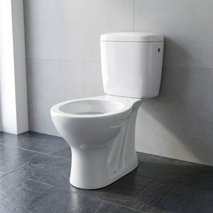 Economy Two Piece WC Ceramic Water Closet Dual Flush UF Soft Close Seat <b>Back</b> To Wall Toilet - Product Image 5