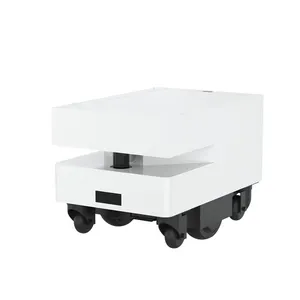 Hot Sale High Quality 4 Wheel Smart Dc Robot Chassis Autonomous Return Charging Robot Cart Chassis Agv With Gear Motor