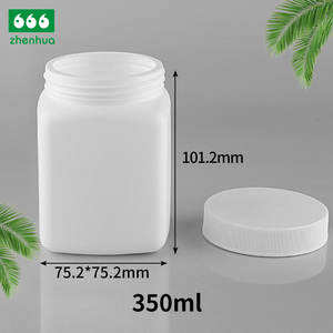 Grande capacità 350ML bianco HDPE bottiglie di plastica quadrato a bocca larga con tappo a vite per applicazioni di lavaggio di latte in polvere - Product Image 2