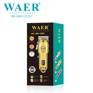 Tondeuse à cheveux électrique rechargeable WAER <span class=keywords><strong>en</strong></span> gros, tondeuse de coiffeur sécurisée <span class=keywords><strong>en</strong></span> acier inoxydable pour usage domestique - Product Image 5