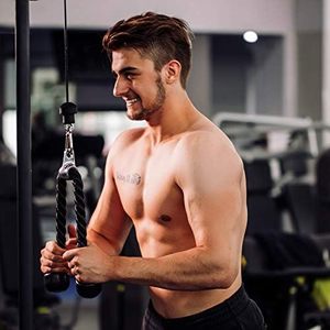 Resistente in acciaio solido tricipite pressa verso il basso cavo di fissaggio della macchina per doppio <span class=keywords><strong>D</strong></span> manico V <span class=keywords><strong>Bar</strong></span> tricipite corda barra di trazione - Product Image 2