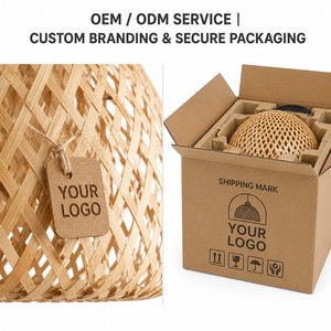 <span class=keywords><strong>Lampadario</strong></span> Artigianale Cinese in Bambù e Rattan, Illuminazione Retrò Intrecciata, Lampada a Sospensione Decorativa per Ristorante, Chandelier in Legno a Forma di Cappello di Paglia - Product Image 6