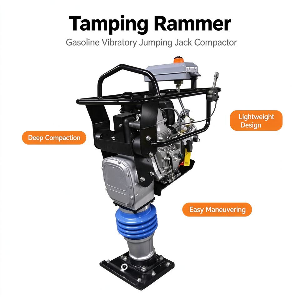 Lifan Compactor Gasoline Tamping Rammer Vibratory Jumping Jack Compactor High Frequency ...