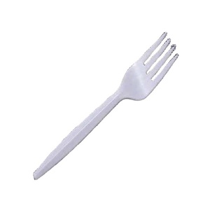 plastic spoon and fork heavy weight white plastic fork