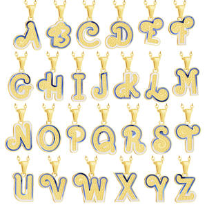 Stile donna in acciaio inox semplice anno serpente 26 alfabeto inglese collana ciondolo forma croce vendita calda commercio estero - Product Image 5