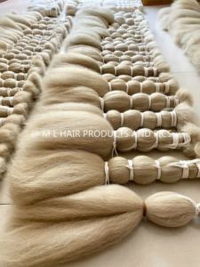 2025 необработанные пряди волос 100% хвоста яка натурального белого цвета 22'' - Product Image 3