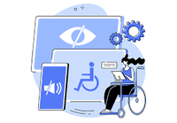 Aplicación de accesibilidad para personas con discapacidad Lector de pantalla de voz a texto Clave compatible con IOS/Linux incluida