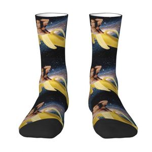 Calcetines personalizados de <span class=keywords><strong>Nicolas</strong></span> Cage con diseño de plátano, unisex, de moda, para vestir. - Product Image 1