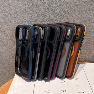 Étui de luxe pour téléphone portable avec support d'objectif, bords antidérapants et aimants, pour iPhone 18 17 Pro Max Air 16 15 14, coque arrière rigide transparente - Product Image 3