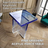 Mesa de escritorio de bloque acrílico moderna, muebles multiusos para sala de estar para uso doméstico, muebles acrílicos modernos