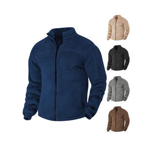 Chaqueta de Forro Polar para Hombre, Cuello Alto, Corte Ajustado, Estilo Casual, Otoño-Invierno, con Etiqueta, Tipo Combinado, Tratamiento Antiarrugas - Product Image 3