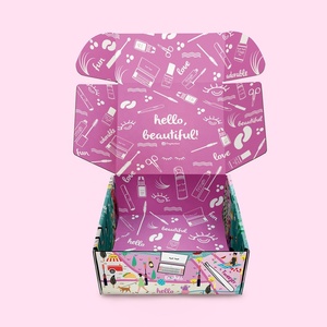 Boîtes en carton ondulé kraft et vert avec doublure en mousse gaufrée, logo personnalisé imprimé, boîtes d'expédition pour coffrets cadeaux et emballages d'<span class=keywords><strong>abonnement</strong></span> - Product Image 3