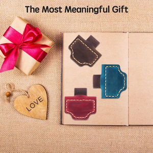 ที่คั่นหนังสือหนังวินเทจแบบแม่เหล็กพร้อมห่วงยางยืดสำหรับใส่ปากกา ที่คั่นหน้าหนังสือสำหรับคนรักหนังสือ มีจำนวนสั่งซื้อขั้นต่ำน้อย ที่คั่นหนังสือพร้อมที่ใส่ปากกา - Product Image 5