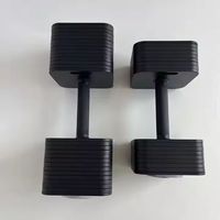 Nouvel ensemble d'haltères ajustables améliorés, avec incréments de 5 lb, système de verrouillage rapide, poids carrés à insérer