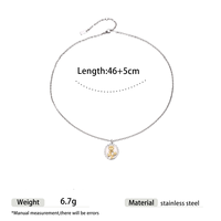 Collier pendentif en forme de fleur en acier inoxydable plaqué or 18 carats, bijoux de chaîne de clavicule imperméable pour femmes, vente en gros