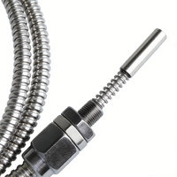 Resistencia Térmica de Platino PT100 de Alta Precisión con Rosca, Sensor de Temperatura Industrial, Sonda Única, Sistema de 3 Cables, Protección IP66