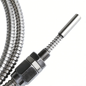 مستشعر حرارة صناعي عالي الدقة من البلاتين <span class=keywords><strong>PT100</strong></span> مع مسبار فردي ونظام ثلاثي الأسلاك - Product Image 2